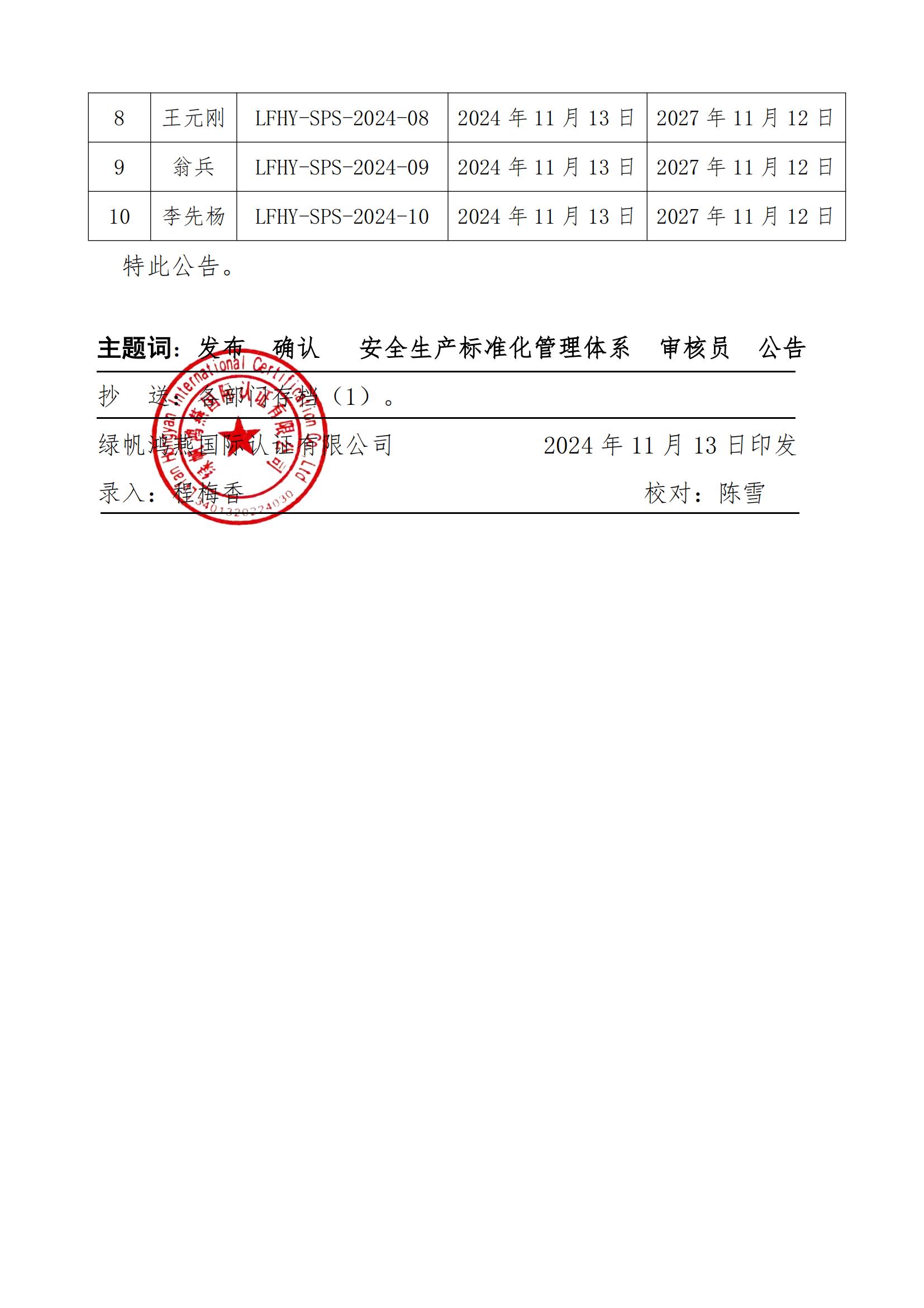 06==bsports必一体育发布bsports必一体育第一批安全生产标准化管理体系审核员名单的公告20241113_01